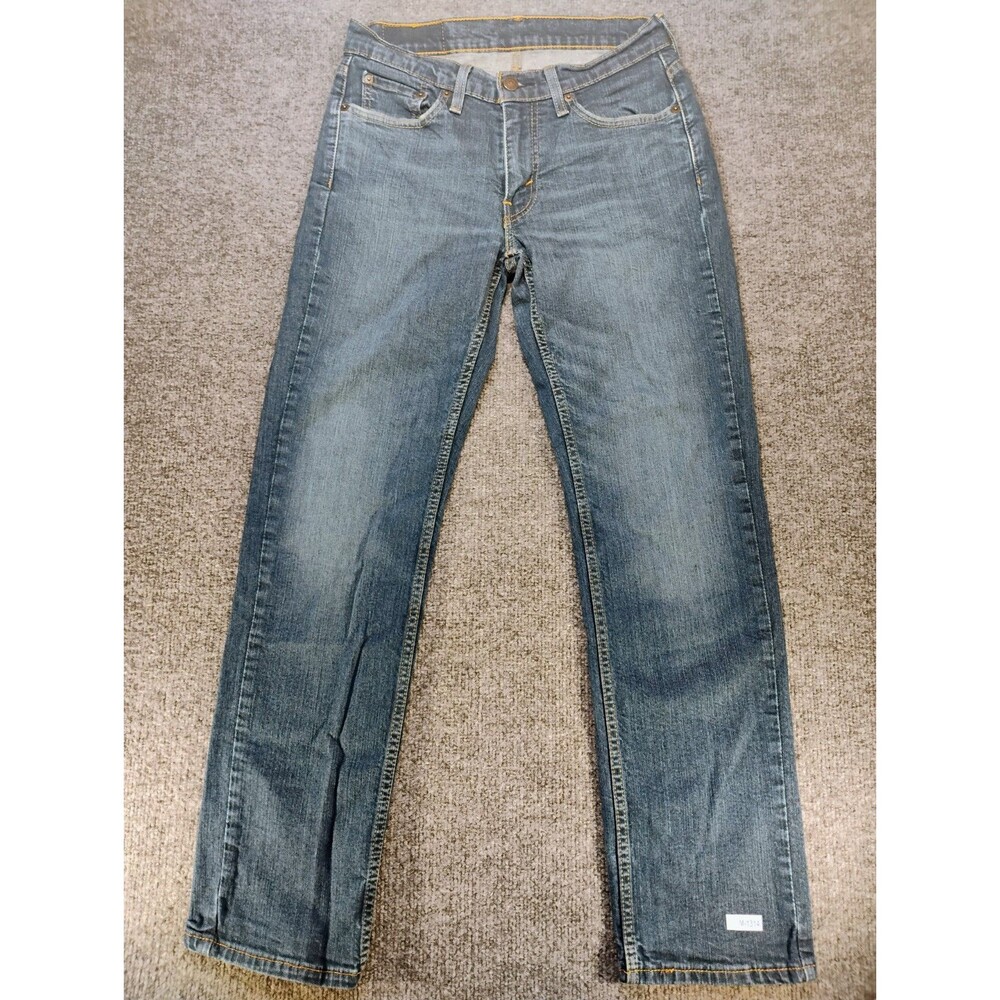 Levi's 514 Jeans Mens 30x30 Straight Fit Medium Wash Blue Denim Red Tab